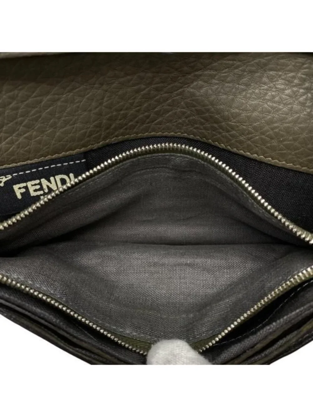 Fendi Selleria 7 M0186 Wallet Long Fold Leather Orange